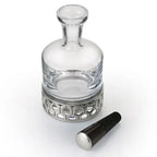 Pewter and Glass Hexagon Whiskey Decanter 75cl