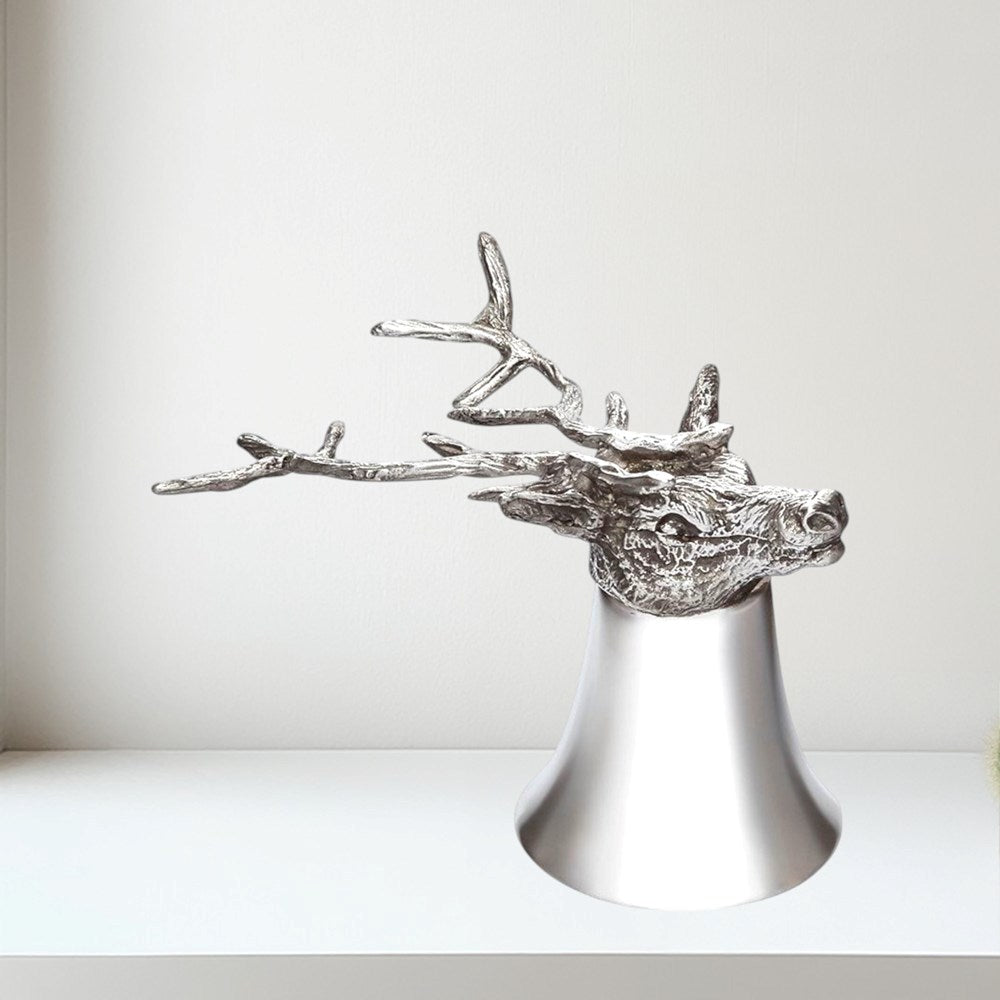Pewter Stag Head Stirrup Cup 3oz