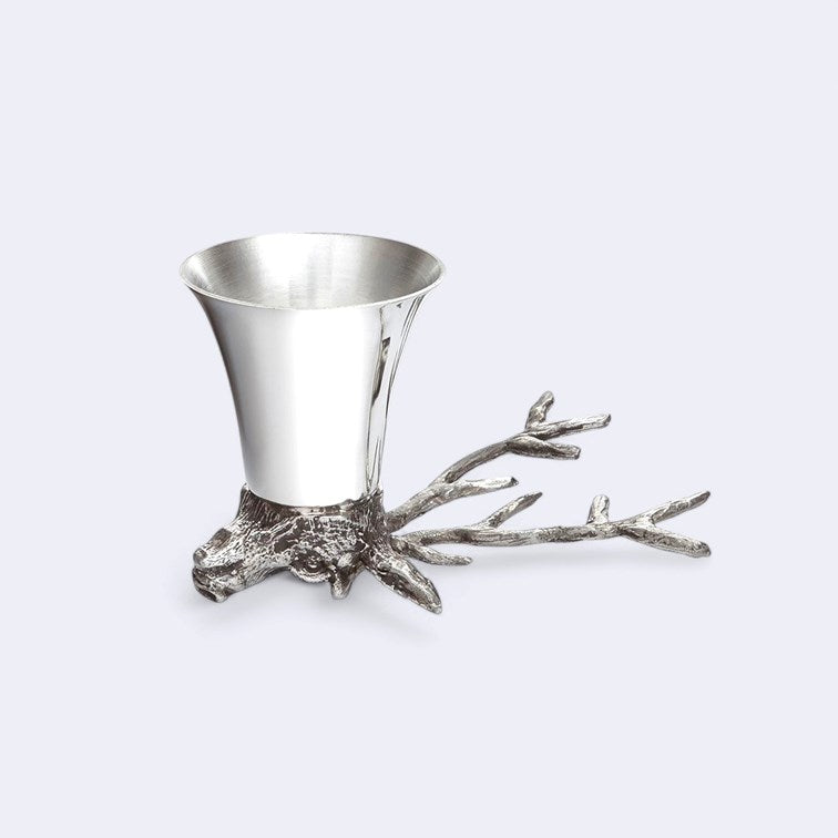 Pewter Stag Head Stirrup Cup 3oz
