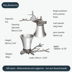 Pewter Stag Head Stirrup Cup 3oz