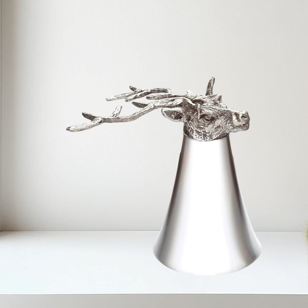 Pewter Stag Head Stirrup Cup 5oz