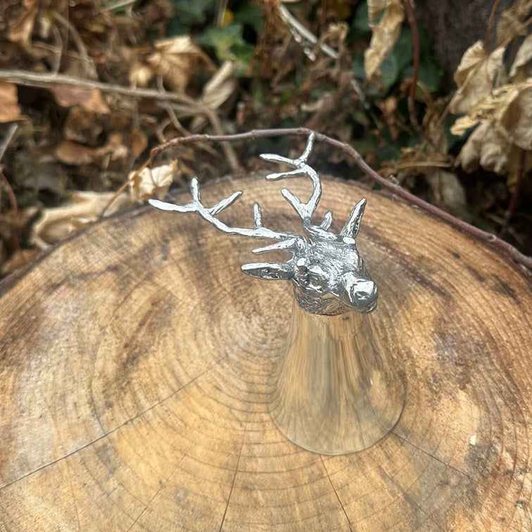 Pewter Stag Head Stirrup Cup 5oz