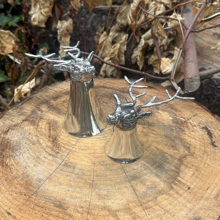 Pewter Stag Head Stirrup Cup 5oz