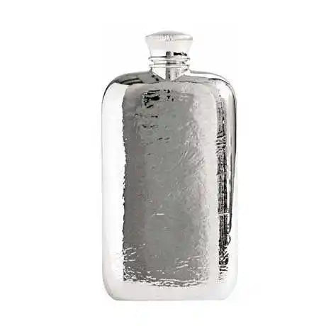 3oz Pewter Hammered Hip Flask