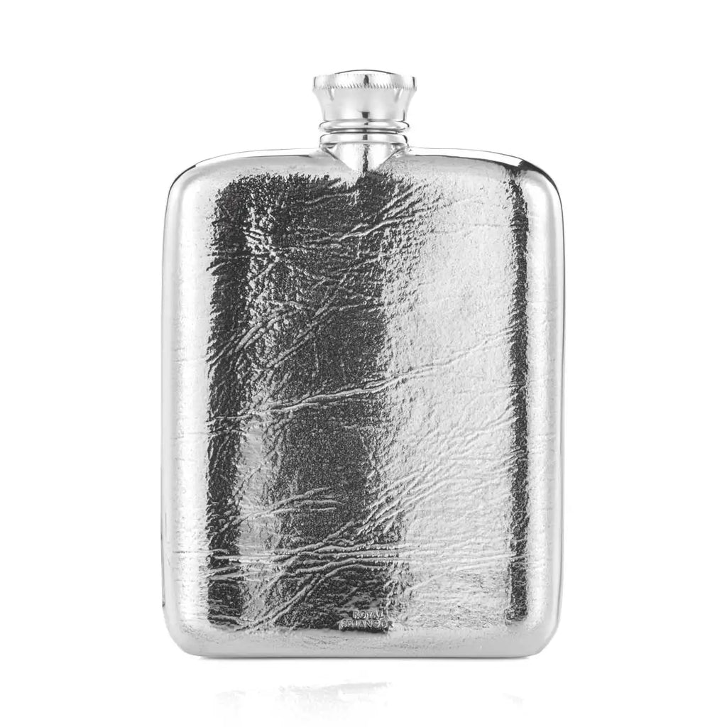 5oz (15cl) Pewter Hammered Hip Flask