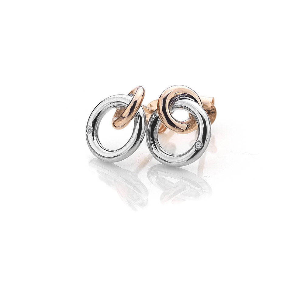 Hot Diamonds Eternal Earrings - Rose Gold Plate Accents