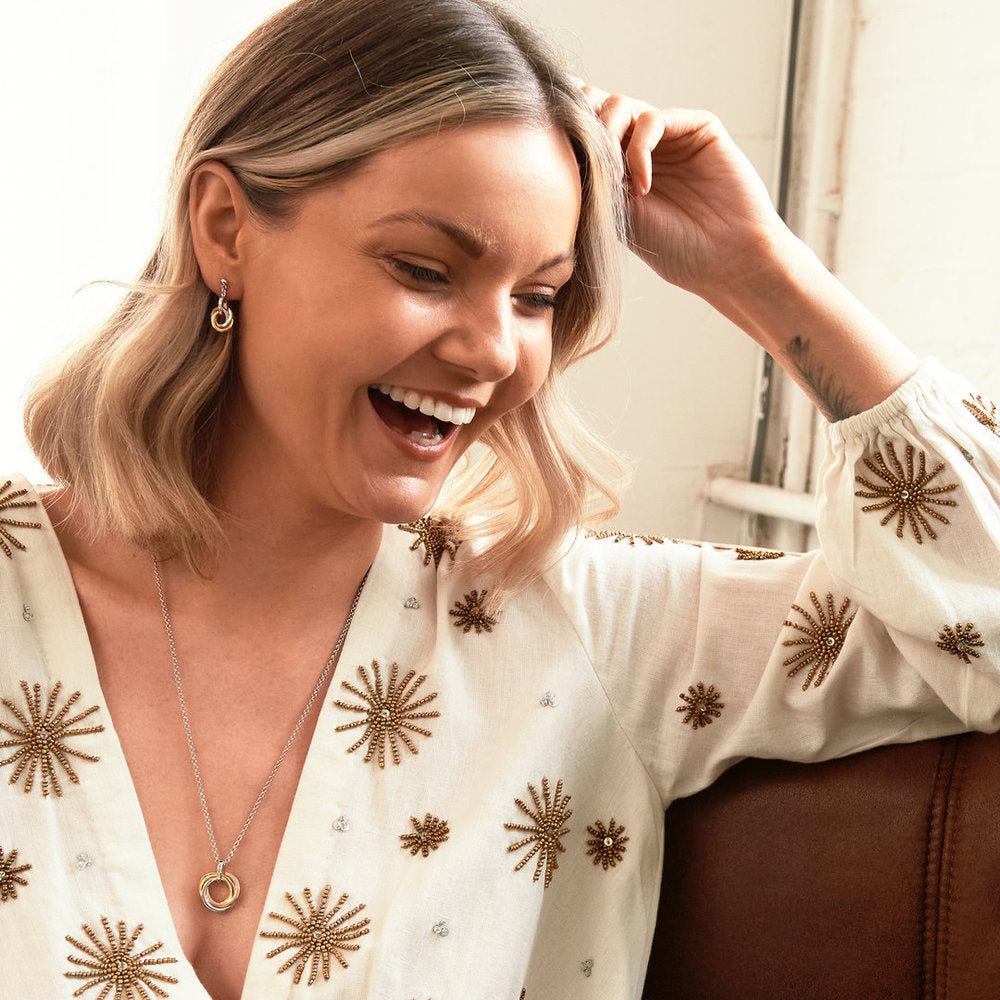 Hot Diamonds Calm Earrings - Rose and Yellow Gold Accents