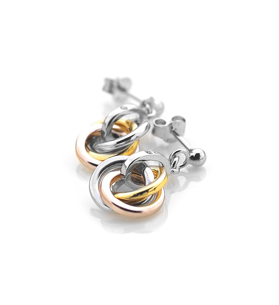 Hot Diamonds Calm Earrings - Rose and Yellow Gold Accents
