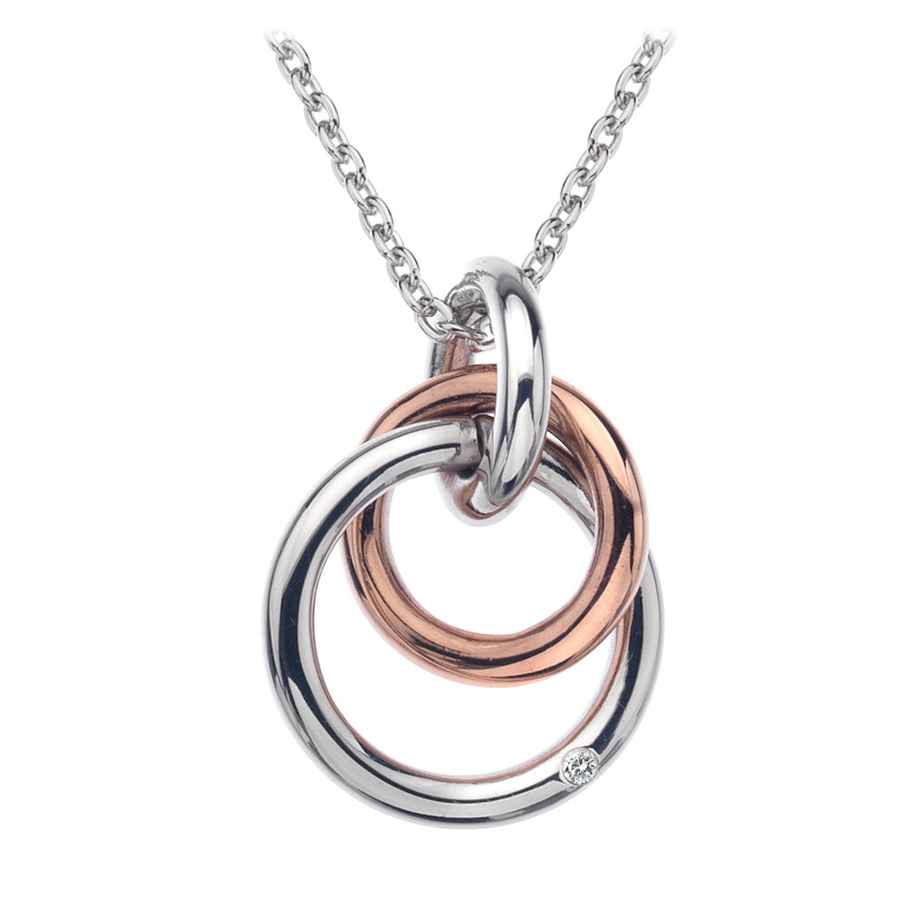 Hot Diamonds Eternal Pendant - Rose Gold Plate Accents