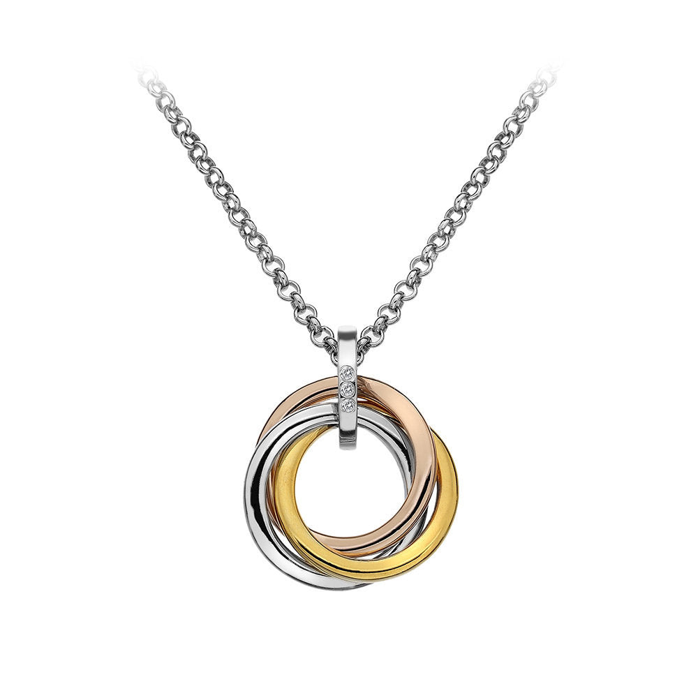 Hot Diamonds Calm Pendant - Rose and Yellow Gold Plated Accents