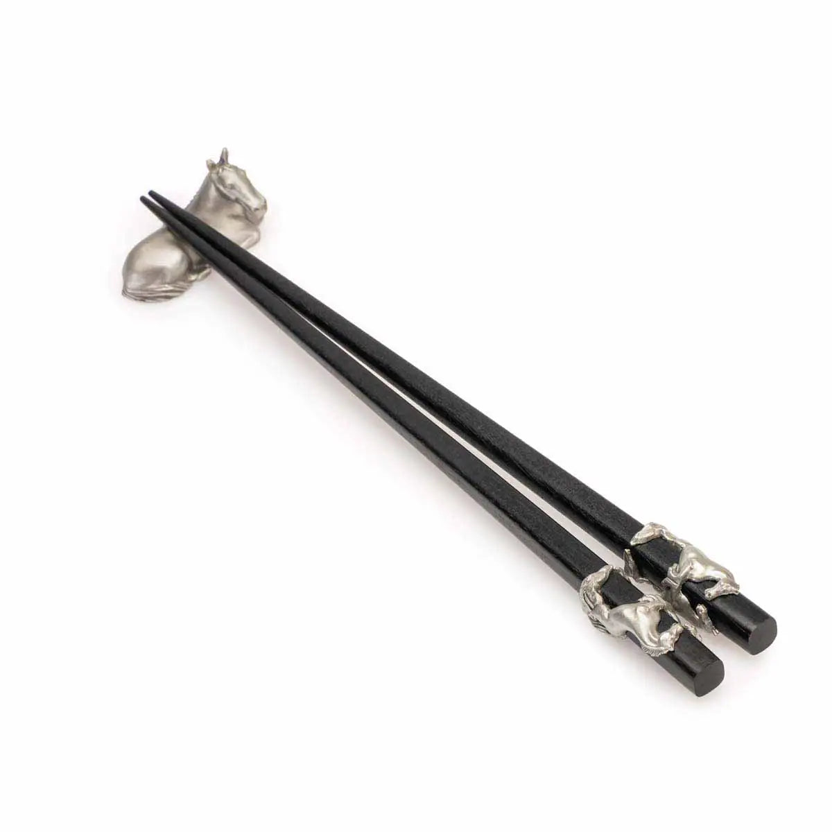 2026 Year of the Horse Pewter Chopstick Rest Set (Set of 2)