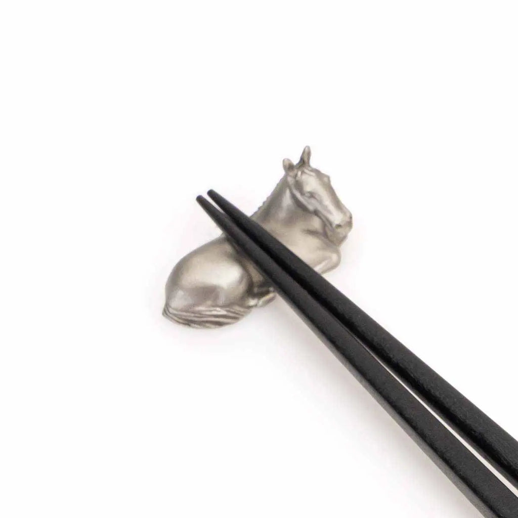 2026 Year of the Horse Pewter Chopstick Rest Set (Set of 2)
