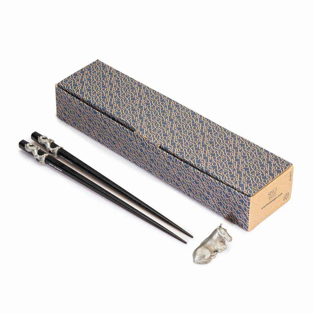 2026 Year of the Horse Pewter Chopstick Rest Set (Set of 2)