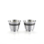 Chinese Pewter Tea Cups (Pair)