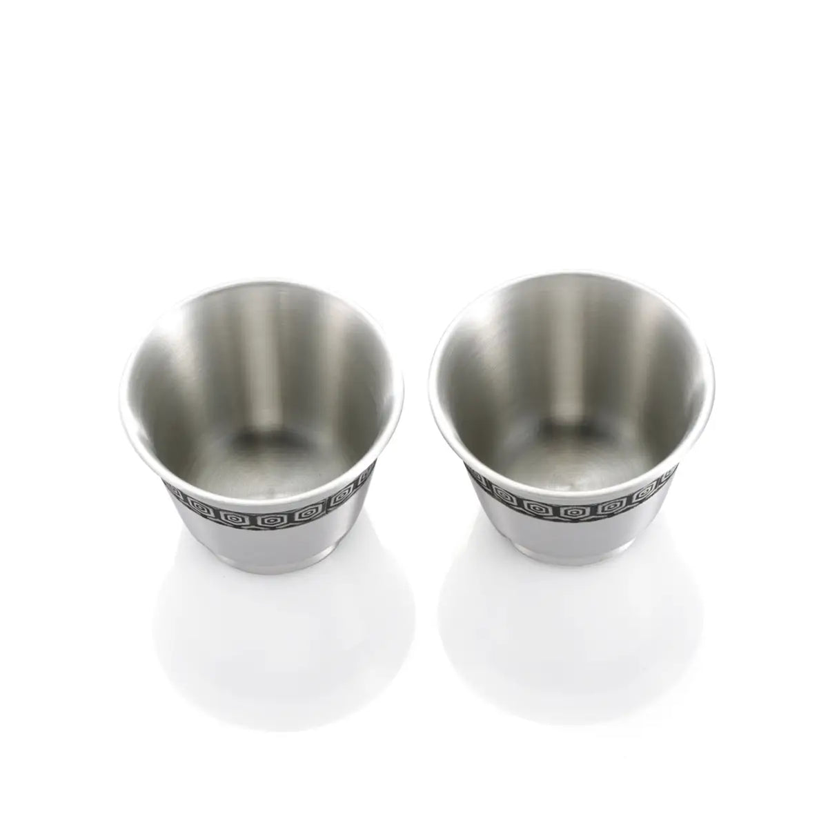 Chinese Pewter Tea Cups (Pair)