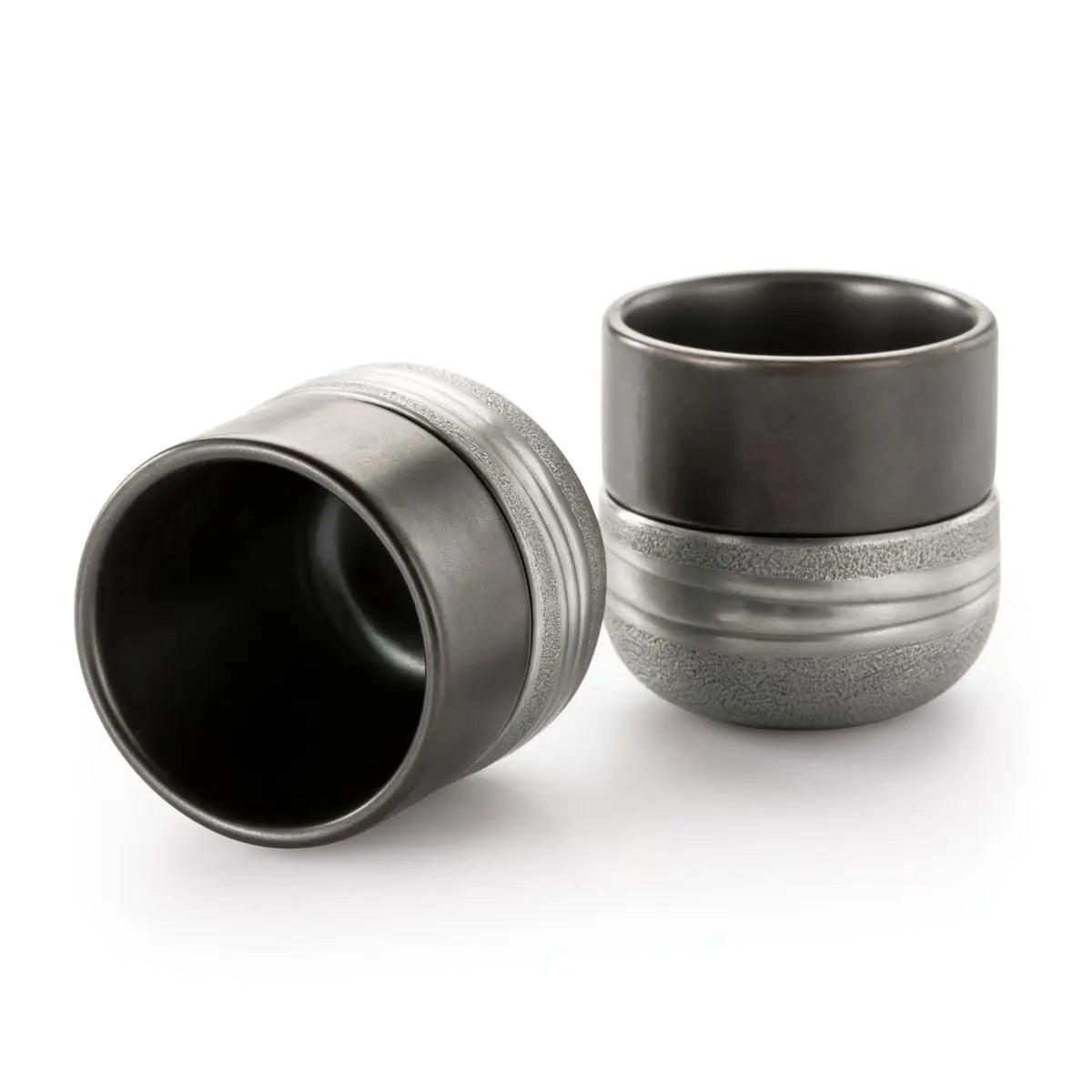 Sense Pewter & Ceramic Teacup Pair