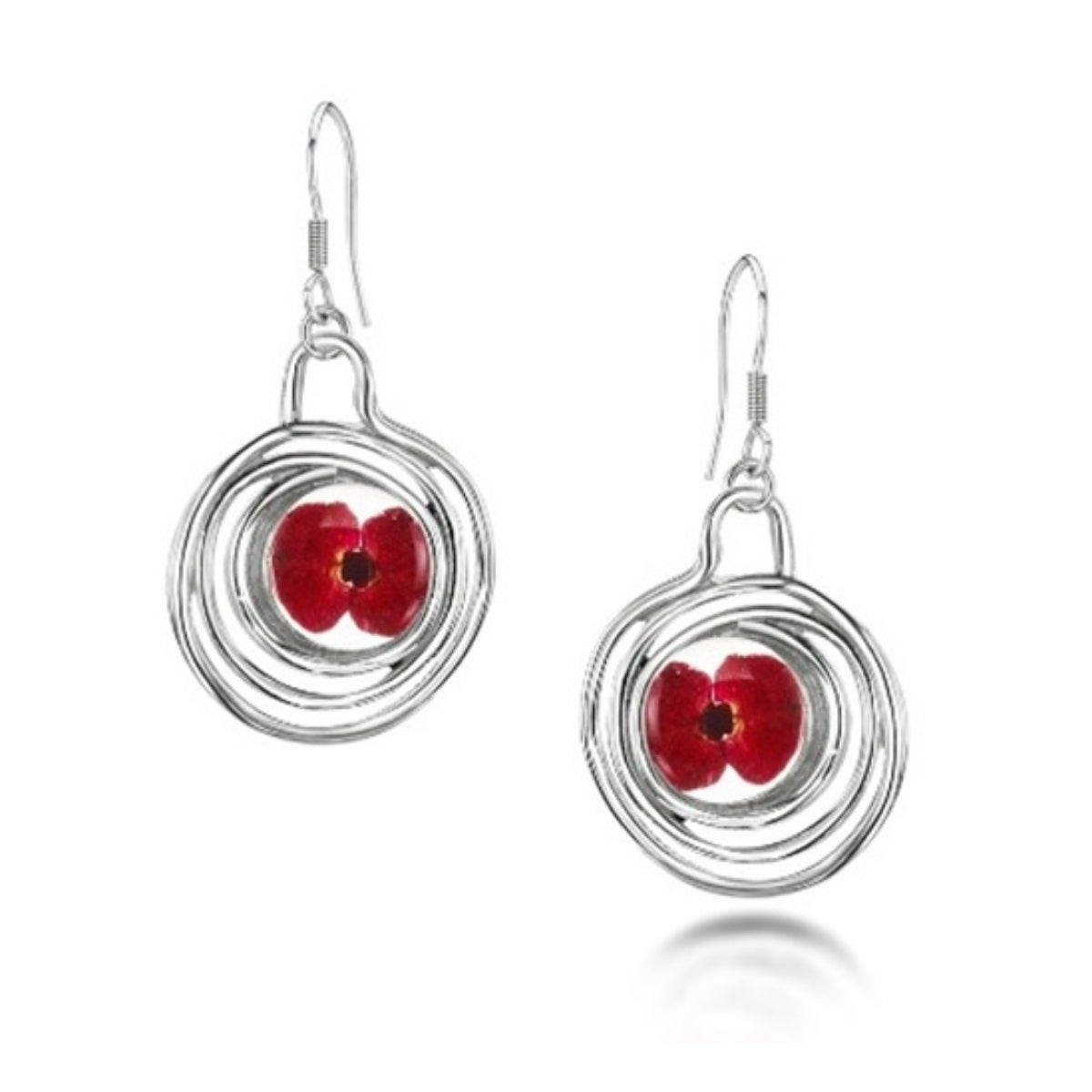 Poppy Spiral Earings