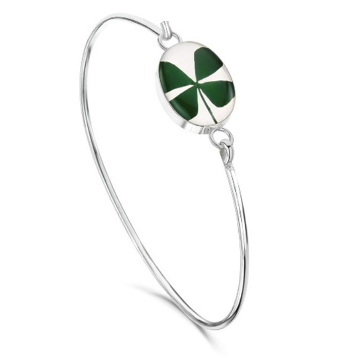 Four leaf clover bangle